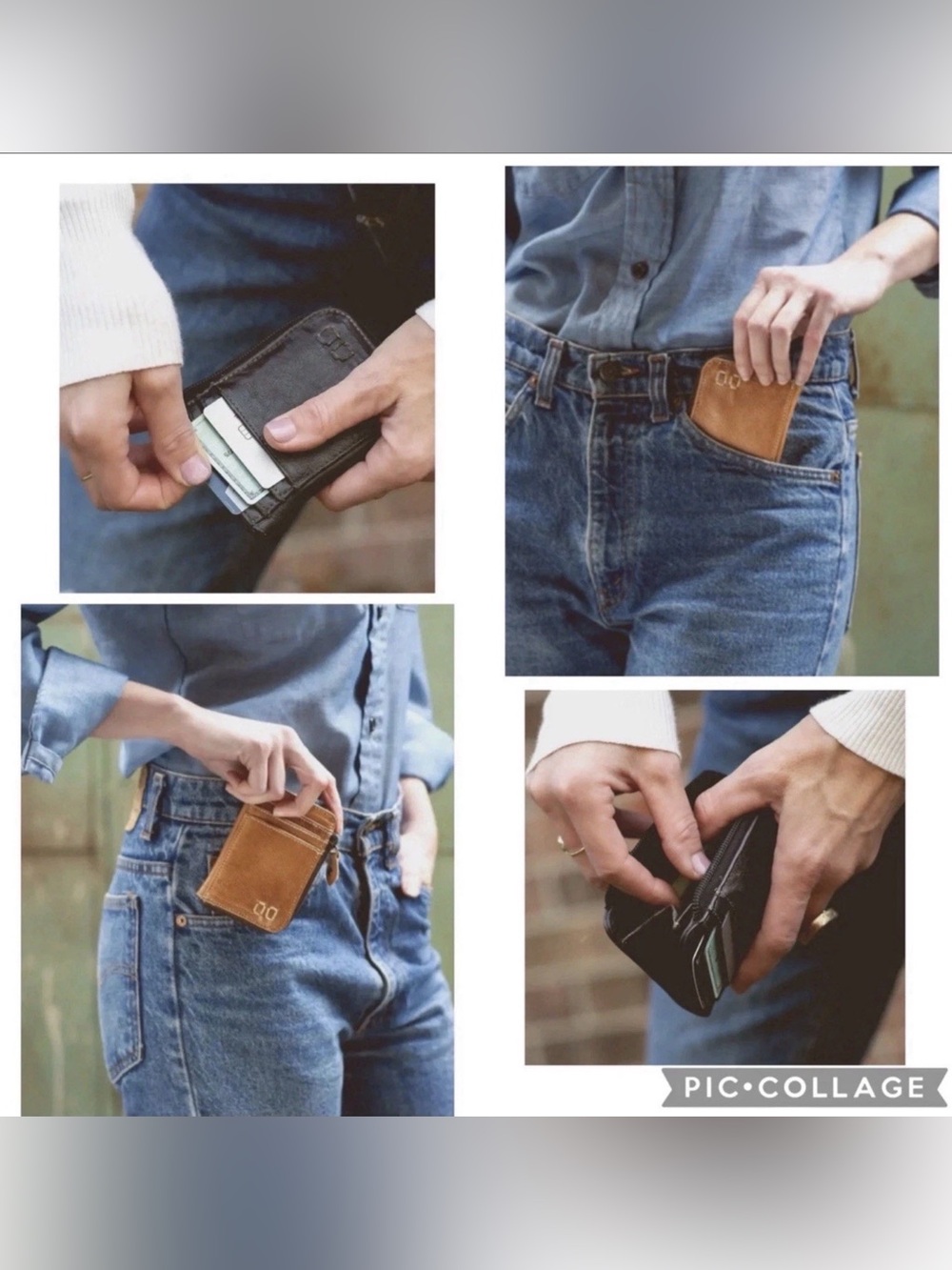 NWT Bed Stu Carrie Leather Black Die Dyed DD Wallet W/ Box Retail $100 - Picture 12 of 12